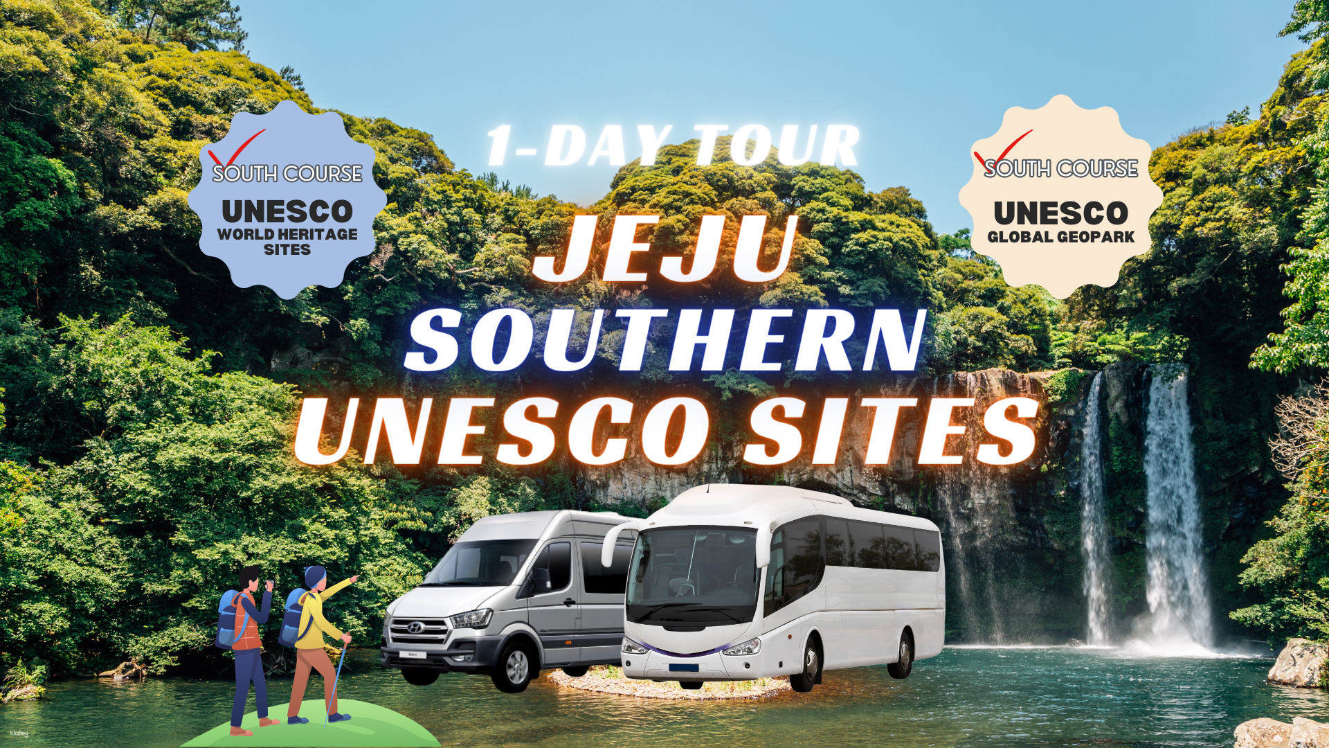 Experience the beauty of Jeju's UNESCO sites with a day filled with breathtaking views of cascading waterfalls and lush landscapes perfect for rejuvenating your spirit amidst nature's wonders.